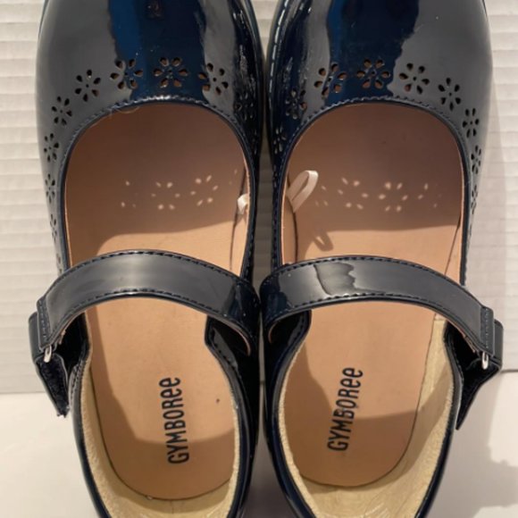 Girls Gymboree Navy/Dark Blue Mary Jane Flats Dress Formal Shoes Size 1 - Picture 4 of 7